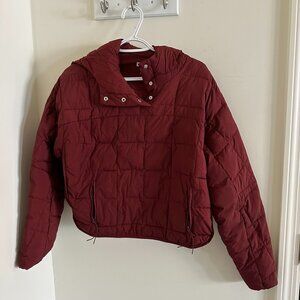 M- FLX Cropped red puff jacket